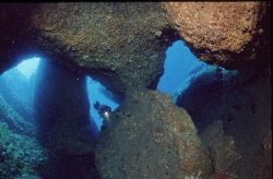 Caves are often places where light and colors could be ma... by Jean-claude Zaveroni 